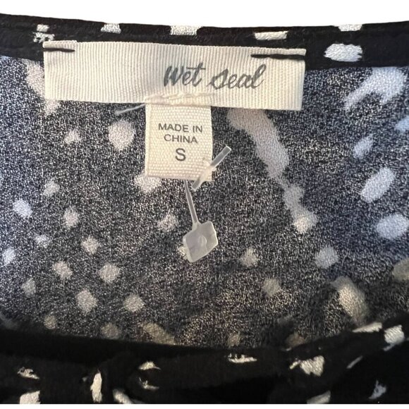 Wet‎ Seal Women's Small Black & White Rayon Dress - Picture 3 of 9